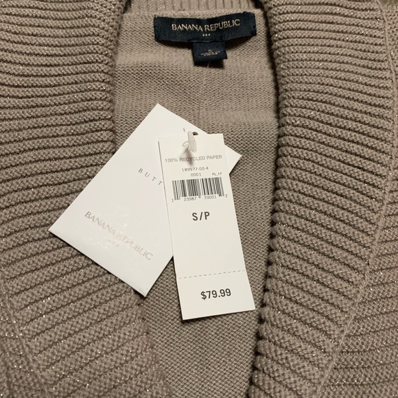 Banana Republic Gold Thread Holiday Cardigan - Picture 6 of 6